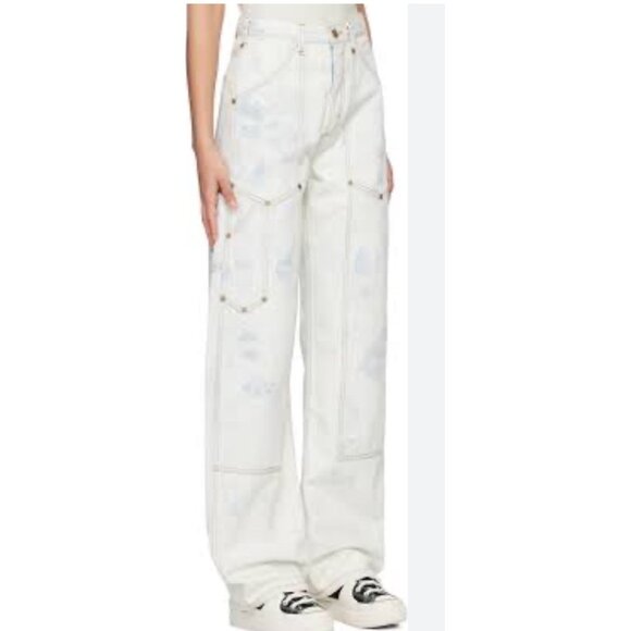 Re/Done White Super High Workwear Jeans size 26 denim bleached Y2K 90’s vintage